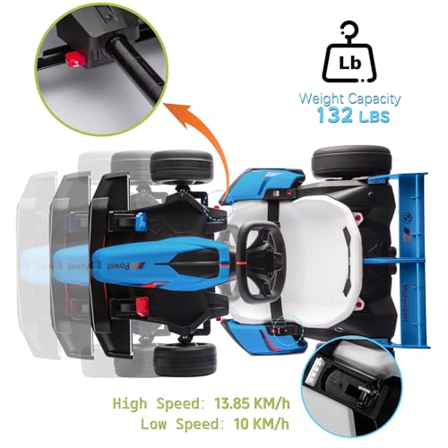 Licensed BMW 36V Electric Drift Go Kart for Kids, 7.5 MPH, White M530400