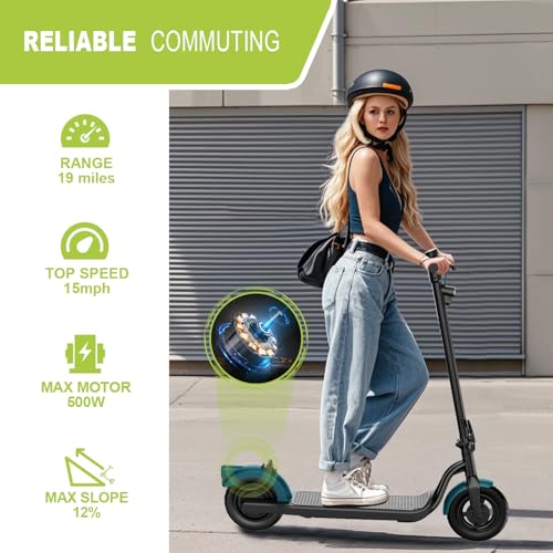 Electric Scooter for Adults, Foldable, 500W Motor, 10" Tires O2626
