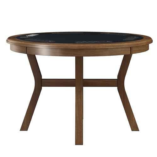 Hillsdale Furniture Cooper Convertible Wood Poker Game Table, Brown W142496