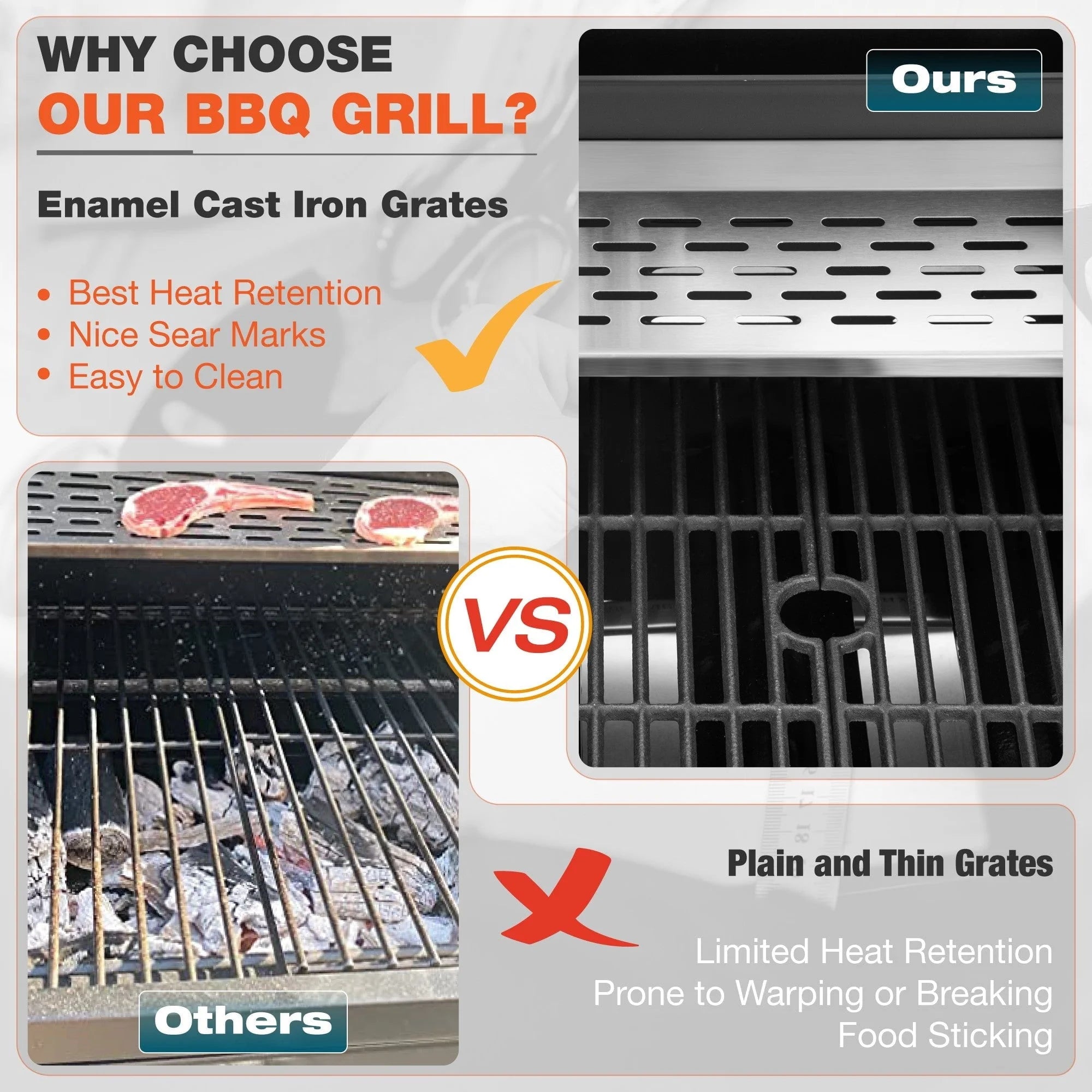 Alpha Joy Dual Fuel Gas and Charcoal Grill with Side Burner Y264