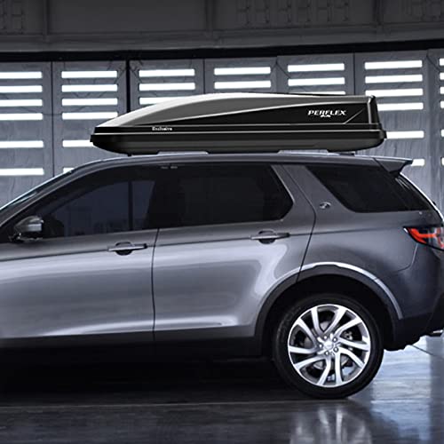 Perflex Exclusive Rooftop Cargo Box Carrier Large 17.7 cu ft, Dual Side Opening, White L7207
