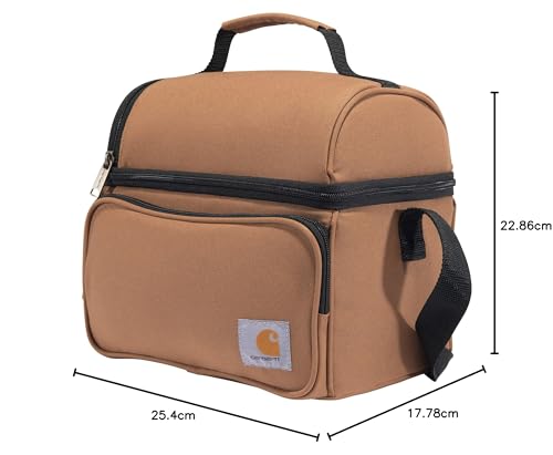 Carhartt Insulated 12 Can Two Compartment Lunch Cooler Bag, Black S79886