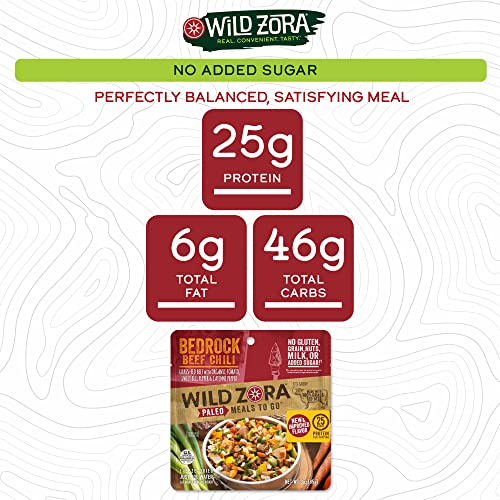 Wild Zora Paleo Freeze Dried Meals for Backpacking & Camping, Gluten Free, Variety 7-Pack C34212