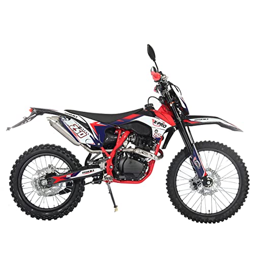 X-PRO Titan DLX 250cc Gas Dirt Bike Pit Bike Adult Bike, 21"/18" Wheels, Green A13711