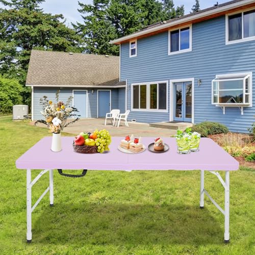Portable Plastic Folding Table 4ft Heavy Duty Indoor Outdoor Y145657