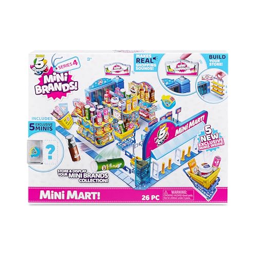 5 Surprise Mini Brands Mini Mart Playset by ZURU Series 4 W57414