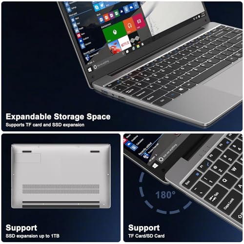 14 Inch Laptop Windows 11 256GB SSD Celeron N4020 Gray S455
