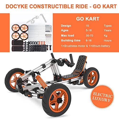Electric Go Kart for Kids Ages 5-18, 800W Brushless Motor, Battery Powered Ride-On D921