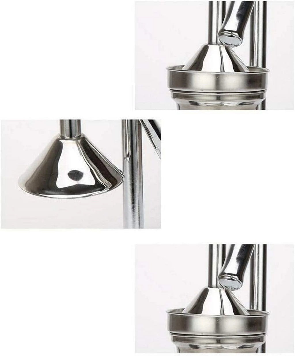 Miumaeov Manual Juicer Machine, Stainless Steel Hand Press Citrus Squeezer, Silver Z434916