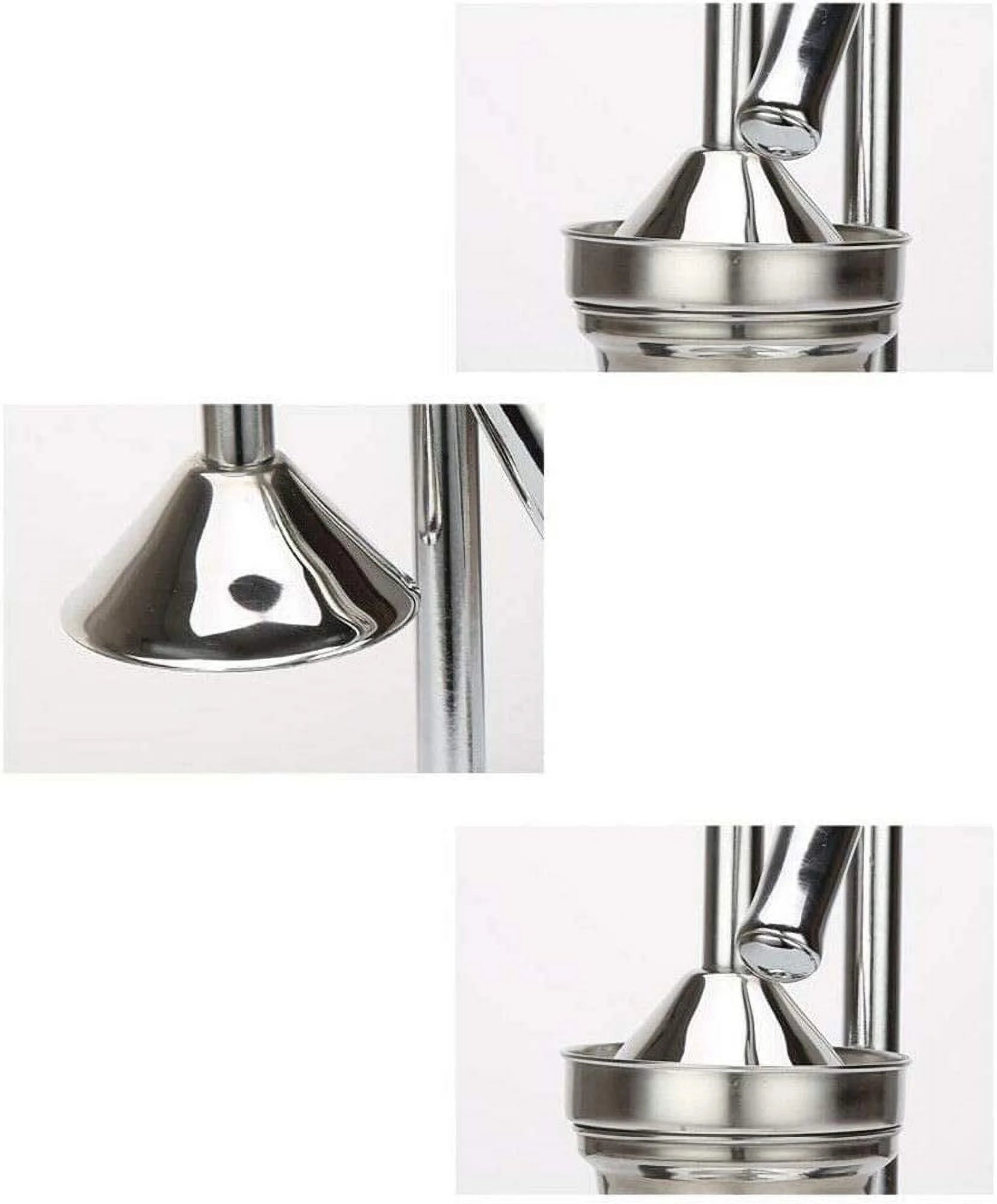 Miumaeov Manual Juicer Machine, Stainless Steel Hand Press Citrus Squeezer, Silver Z434916