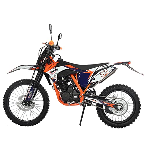 X-PRO Titan DLX 250cc Gas Dirt Bike Pit Bike Adult Bike, 21"/18" Wheels, Green A13711