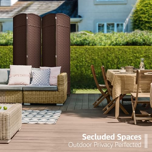 Sorbus 8-Panel Black Room Divider, 6 ft Tall Folding Privacy Screen T242