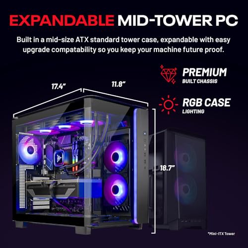 Skytech Gaming Chronos 3 Desktop PC, Ryzen 7 7700, RX 9070XT 16GB, 2TB SSD, 32GB RAM, Win 11 W177685