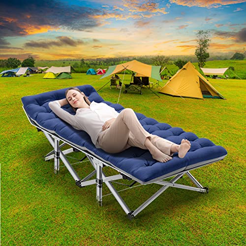 NAIZEA Folding Camping Cot for Adults, Adjustable Reclining Chair N72576