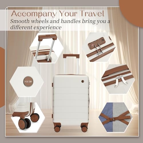 Hardside Carry-on Luggage 20 Inch with Spinner Wheels and TSA Lock J743