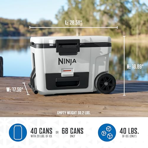 Ninja FrostVault 45QT Cooler with Wheels, Lakeshore Blue M1144