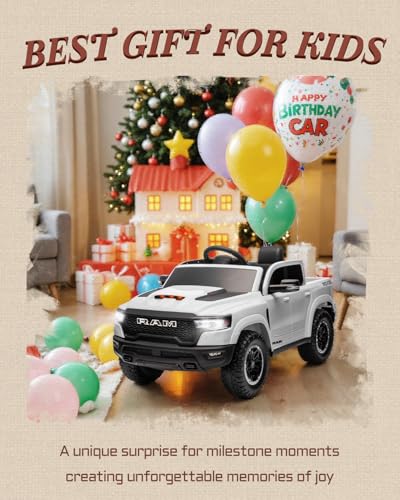 12V Licensed Ram 1500 Ride on Truck for Kids with Parent Remote Control, Black I703183
