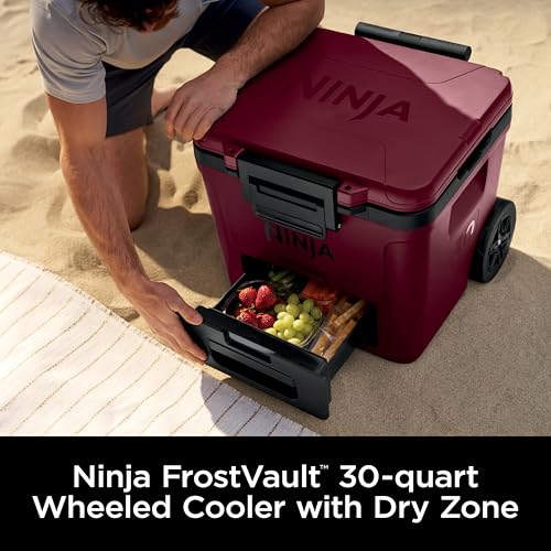Ninja FrostVault 45QT Cooler with Wheels, Lakeshore Blue M1144