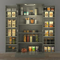 50" LED Kitchen Pantry Cabinet with Doors and Adjustable Shelves N13021