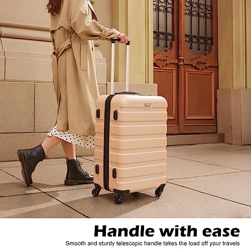 Coolife Luggage 4 Piece Set Spinner Hardshell TSA Lock P1083