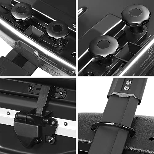DNA MOTORING Rooftop Cargo Box Lockable Car Top Storage Case 110 Lbs Textured Black P1853