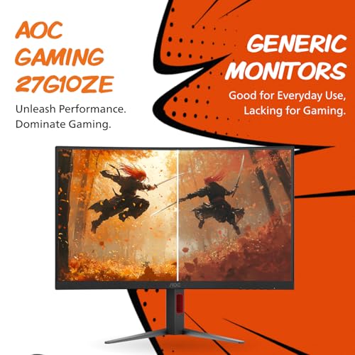 AOC 24G4 24" Gaming Monitor, Full HD IPS, 180Hz 1ms Y482158