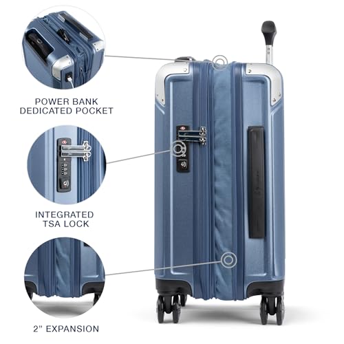 Travelpro Platinum Elite Hardside Expandable Carry-On Luggage, 8 Wheel Spinner, TSA Lock, 20-Inch X826544