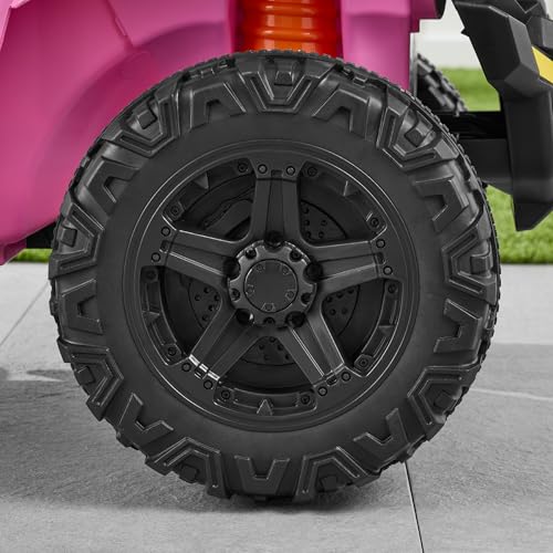 Kids 12V Electric Ride On UTV Car with Trailer, Parent Control, LED Lights, Bluetooth - Black C2735