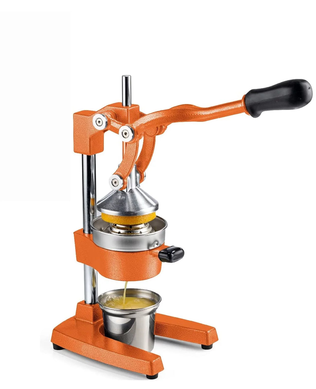 Citrus Juicer for Oranges Lemons - Commercial Grade Manual Hand Press Countertop Squeezer (Orange)