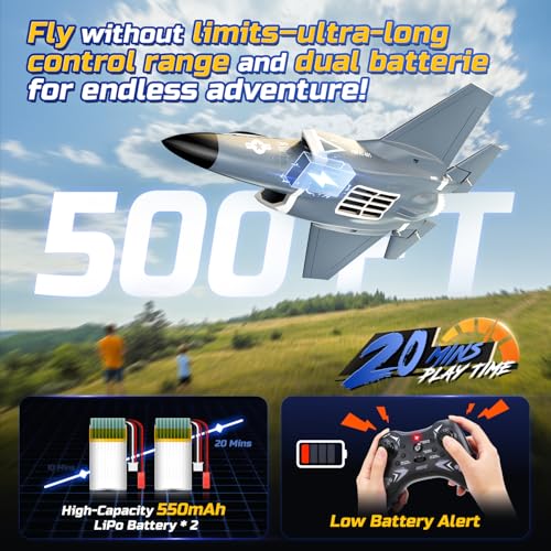 DEERC F35 4 Channel Brushless RC Plane EDF Fighter Jet for Adults A8717