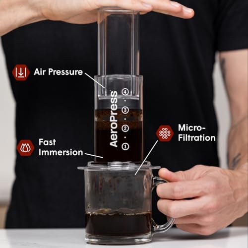 AeroPress Original Coffee Press – 3-in-1 Portable Coffee Maker for Travel S81656