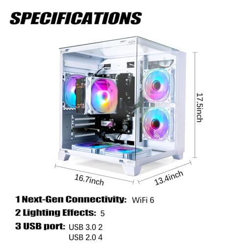LXZ Desktop Computer R5 5600G 16GB DDR4 1TB NVMe SSD B417931