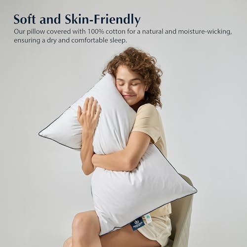 Pacific Coast Feather and Down Bed Pillows for Side and Back Sleepers, King 2 Pack H8237