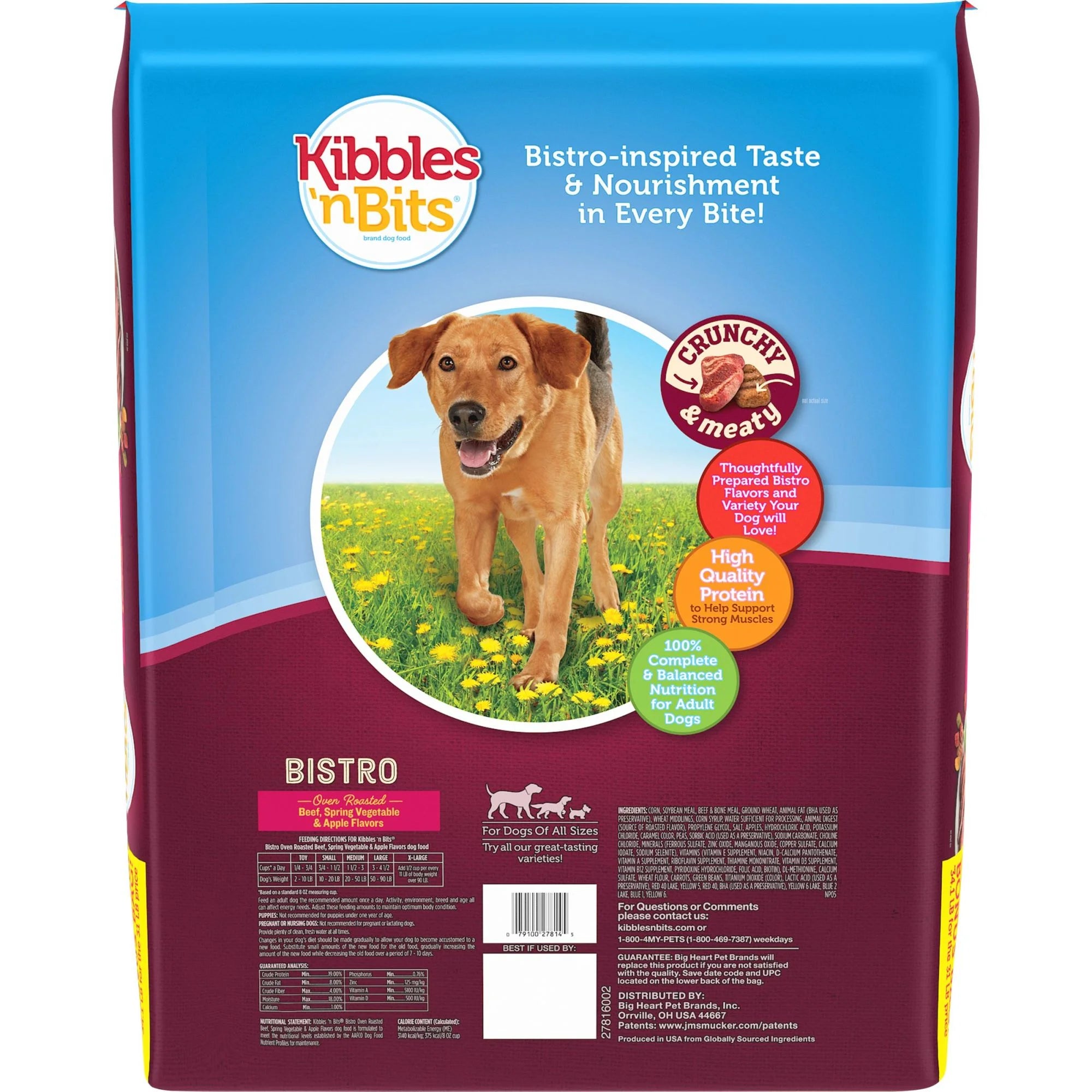 Kibbles 'N Bits Bistro Oven Roasted Beef Dog Food, 34.1 lb O497777