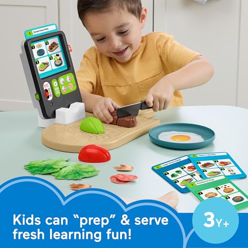 Fisher-Price Laugh & Learn Preschool Kitchen Playset 30-Piece Pretend Cooking Toy A635040