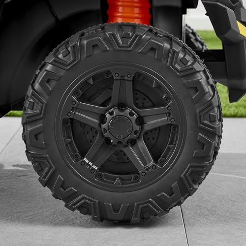 Kids 12V Electric Ride On UTV Car with Trailer, Parent Control, LED Lights, Bluetooth - Black C2735