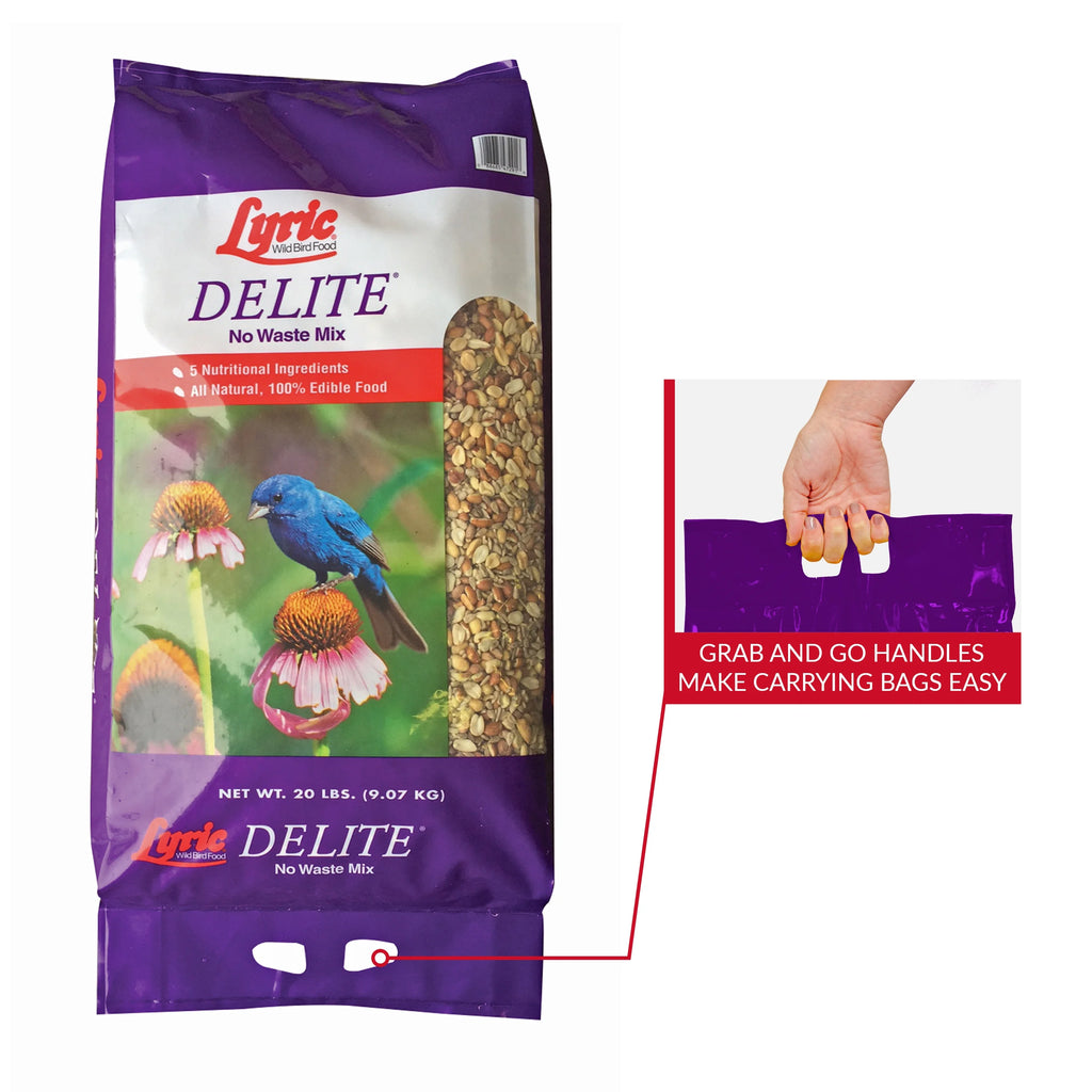 Lyric Delite Wild Bird Seed, No Waste Shell-Free Nuts & Seeds, 20 lb. Bag Q803048