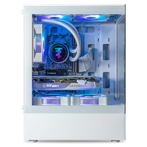 ViprTech Stryker 4.0 Liquid-Cooled Gaming PC, AMD Ryzen 7, RTX 4060, 32GB RAM, 1TB SSD, White N414
