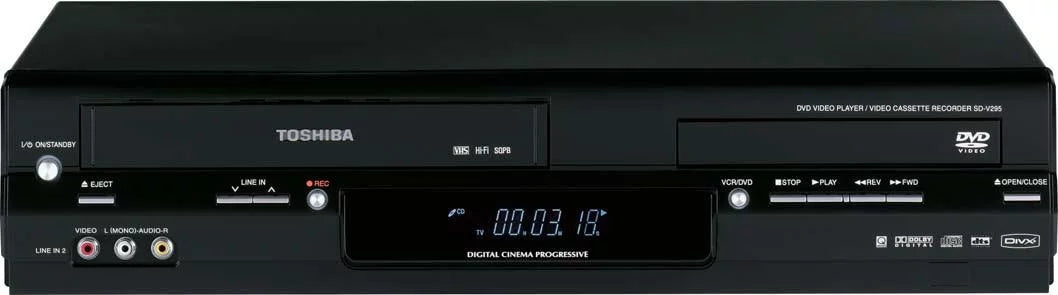 Toshiba SD-KV260 (Used) DVD and VCR Combo Player with Remote, Manual, and Cables