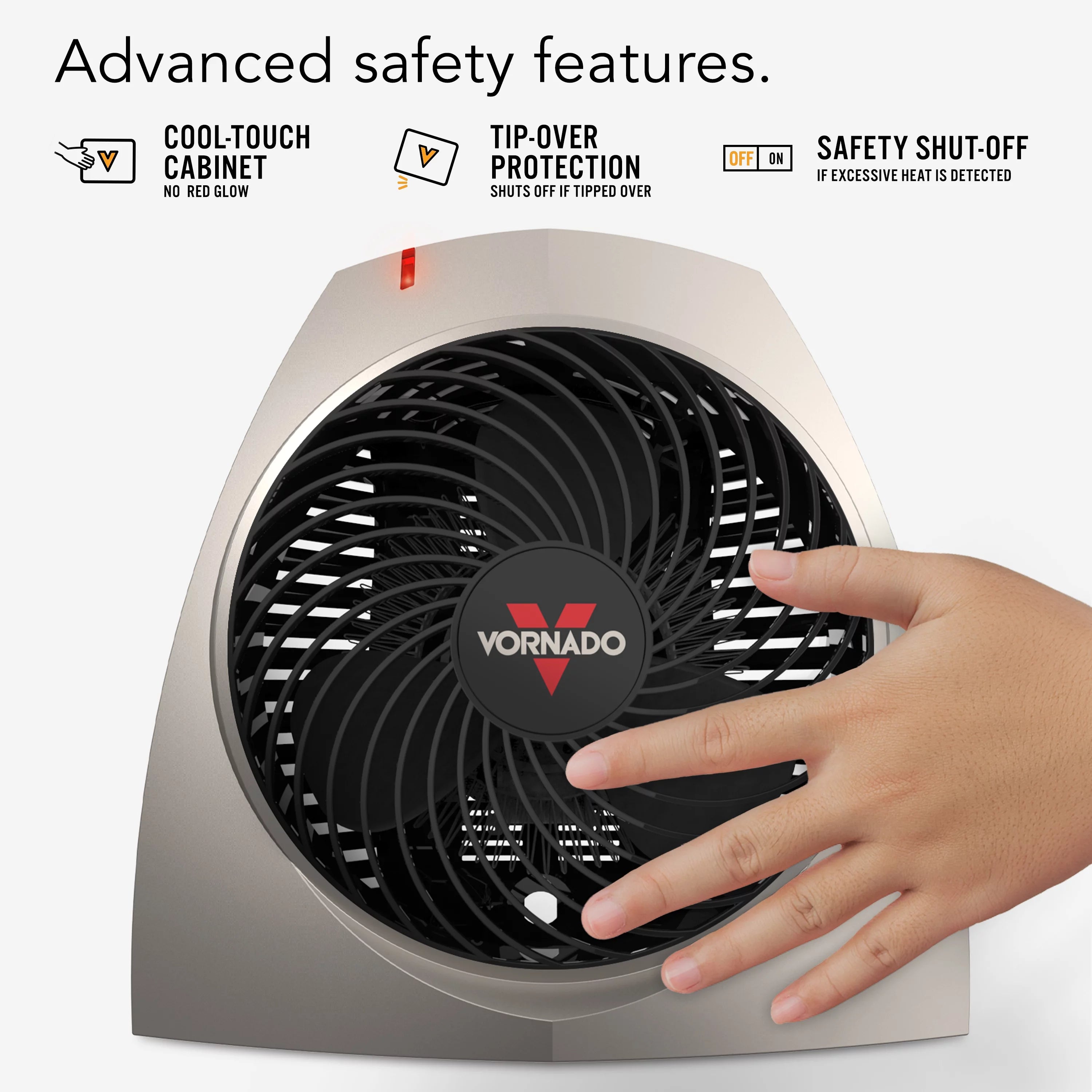 Vornado VH200 Space Heater with Vortex Circulation, Champagne X2716