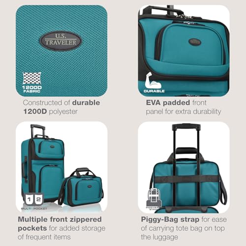 U.S. Traveler Rio Expandable Carry-on Luggage, Orange R95197