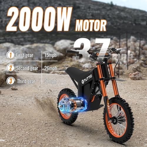 Tuttio Soleil 01 Electric Dirt Bike 2000W, 37MPH, 14"/12" Fat Tires C8179