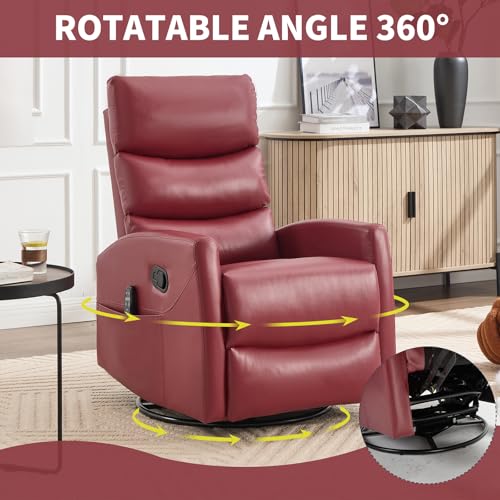 Massage Chair Recliner with Heat, Swivel Rocking, High Back Fabric Black V2333
