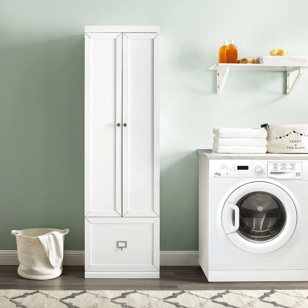 Crosley Furniture Harper Wood Convertible Pantry Closet White M28437