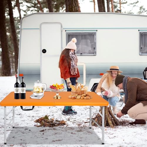 Portable Plastic Folding Table 4ft Heavy Duty Indoor Outdoor Y145657
