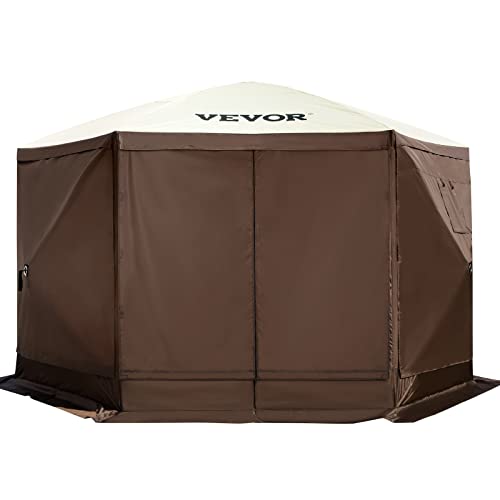 VEVOR Pop Up Gazebo Screen Tent 10x10ft with Mosquito Netting B21209