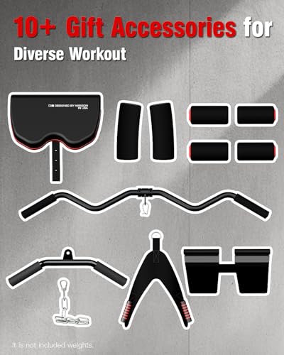 HARISON Home Gym Full Body Workout Equipment with Pulley System V8593