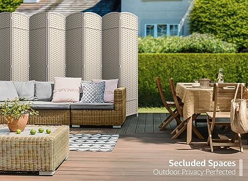 Sorbus 8-Panel Black Room Divider, 6 ft Tall Folding Privacy Screen T242