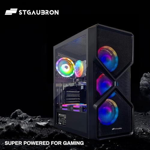 STGAubron Gaming PC Desktop, GeForce RTX 2060 Super, Intel Core i7, 16G DDR4, 1T SSD, Windows 11 Z1287