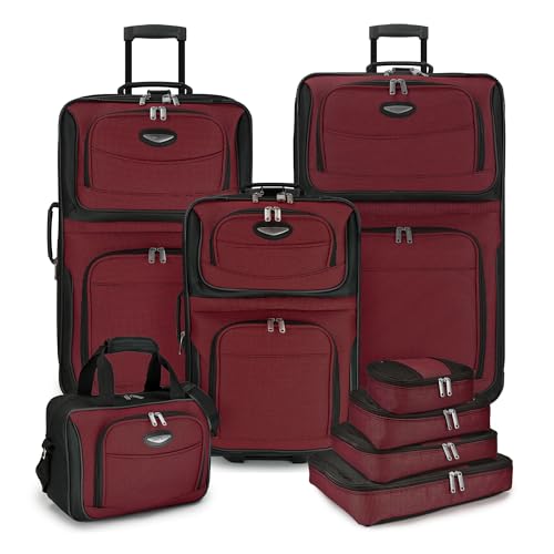 Travel Select Amsterdam 4-Piece Softside Expandable Luggage Set, Gray V976